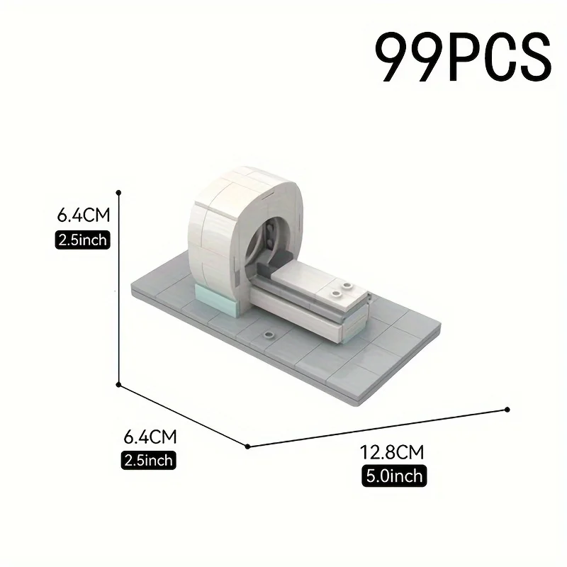 MOC Small Hospital CT Scanner Room Medical Instruments Model Building Blocks Set 99PCS Science and Education Brick Toys Gifts