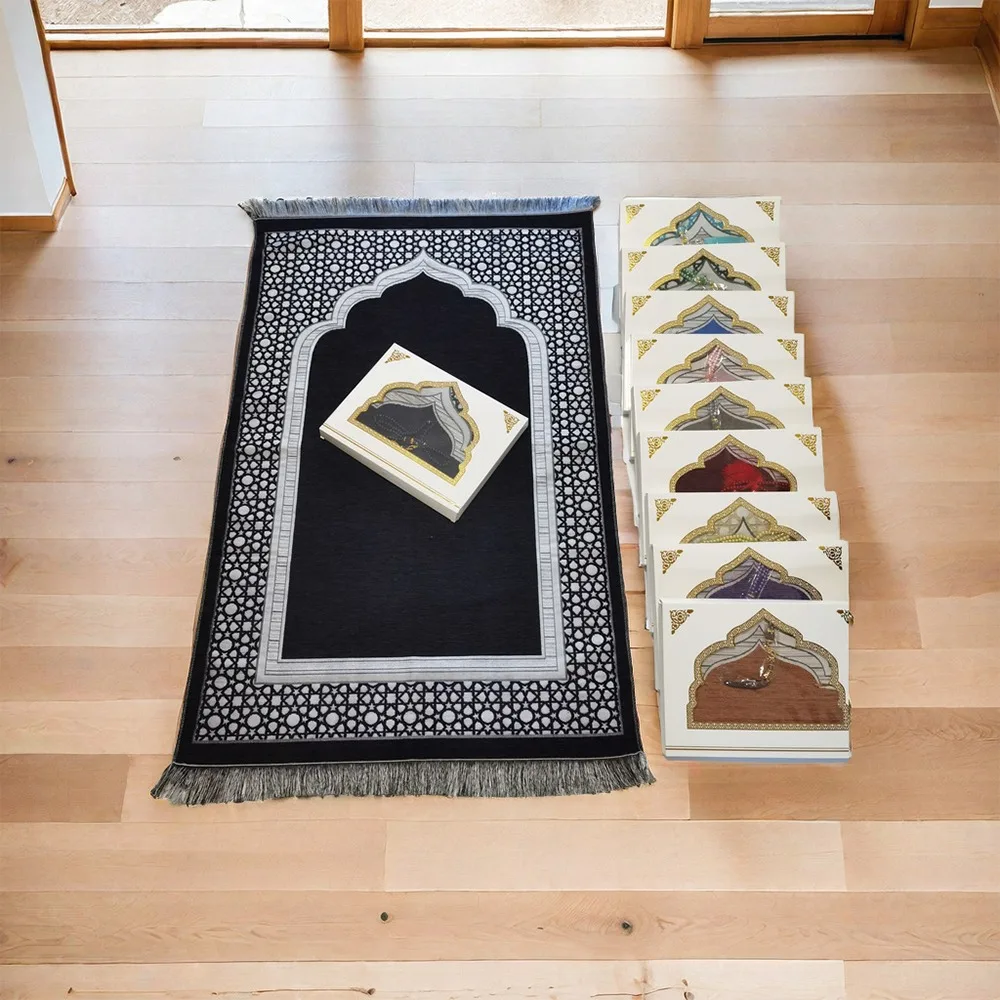 

Мусульманский молитвенный коврик 70x110 см, нескользящий складной исламский молитвенный коврик с четками, этнический стиль, Janamaz Saj; Женщины Мужчины