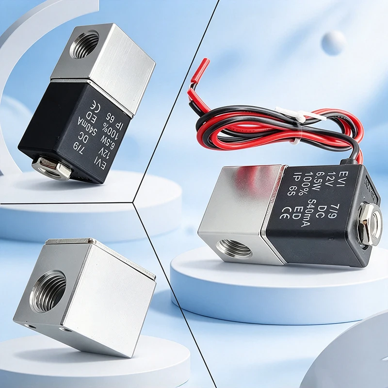 2-Way Direct Acting Solenoid Valve 12V 24V AC 110V 220V Normally Closed for Water Air Oil 1/4 1/8 1