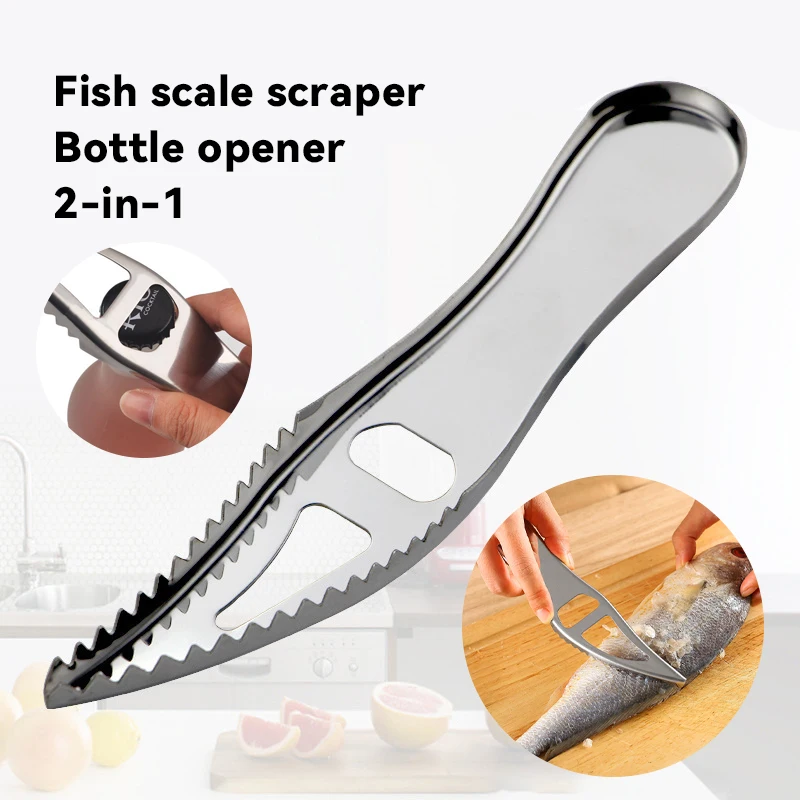 

Stainless Steel Fish Scale Remover Cleaner Kitchen Fish Scaler Fish Skin Graters Cleaning Peeler Scaler Scraper for Kitchen