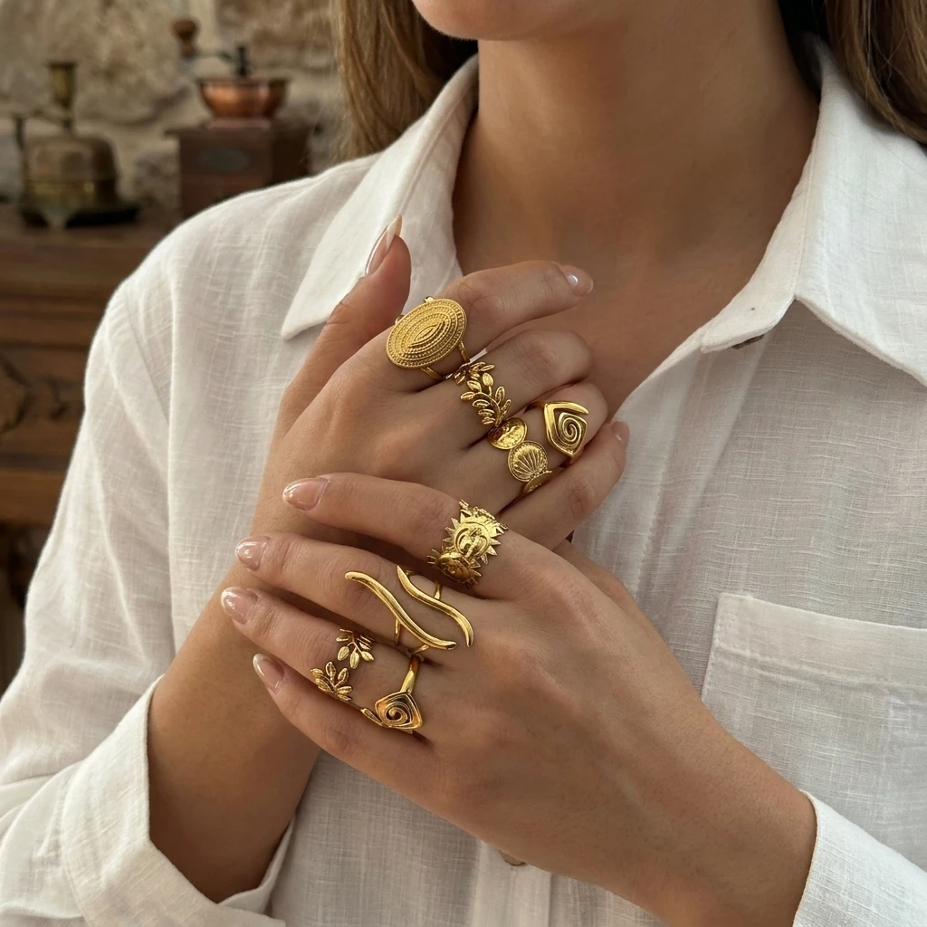 6-delige etnische vintage ring - Ethnic Fashion In recensie en prijs