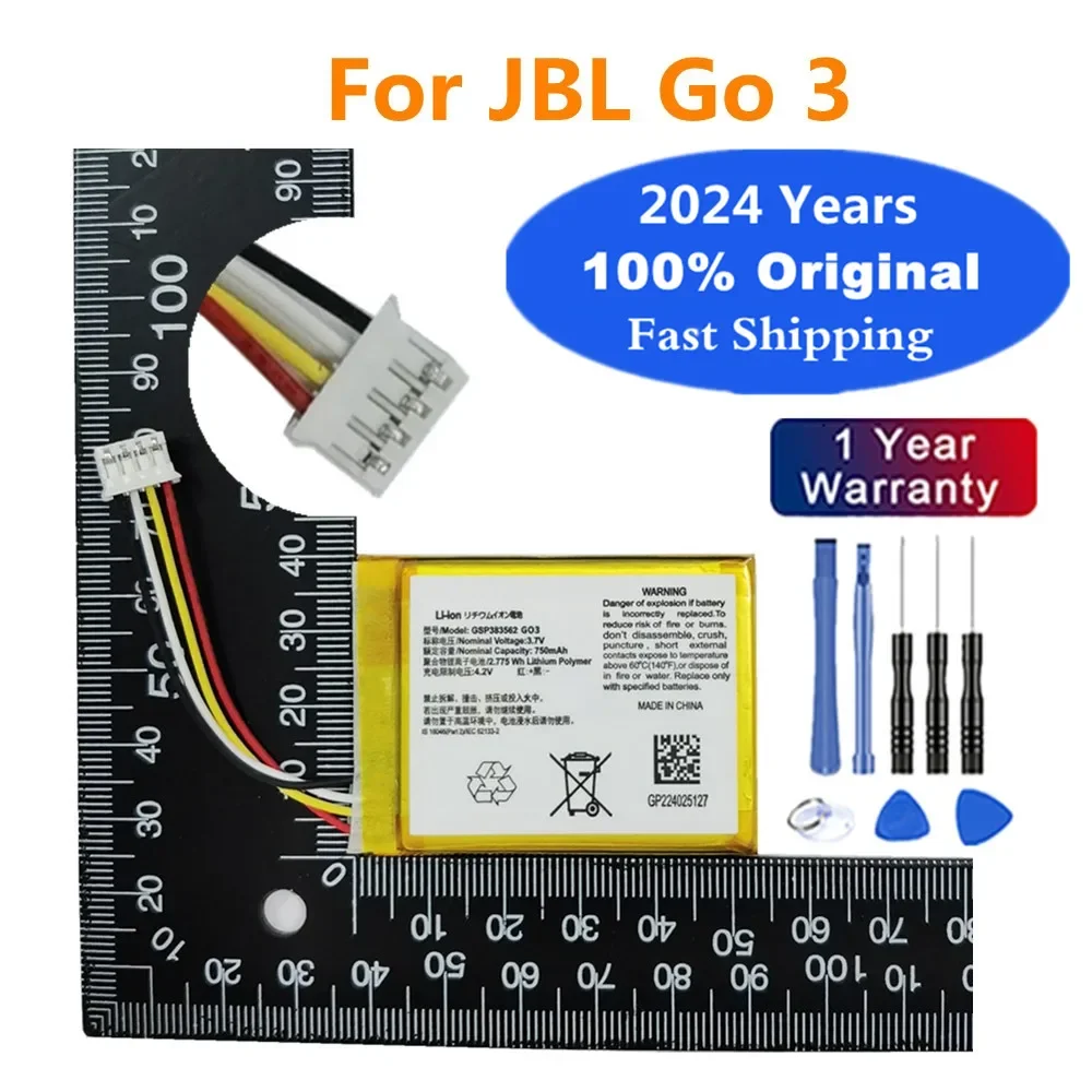 750mAh GSP383562 100% Original Battery For JBL Go3 Go 3 G03 Bluetooth Speaker Battery Bateria Batteri In Stock + Tracking Number