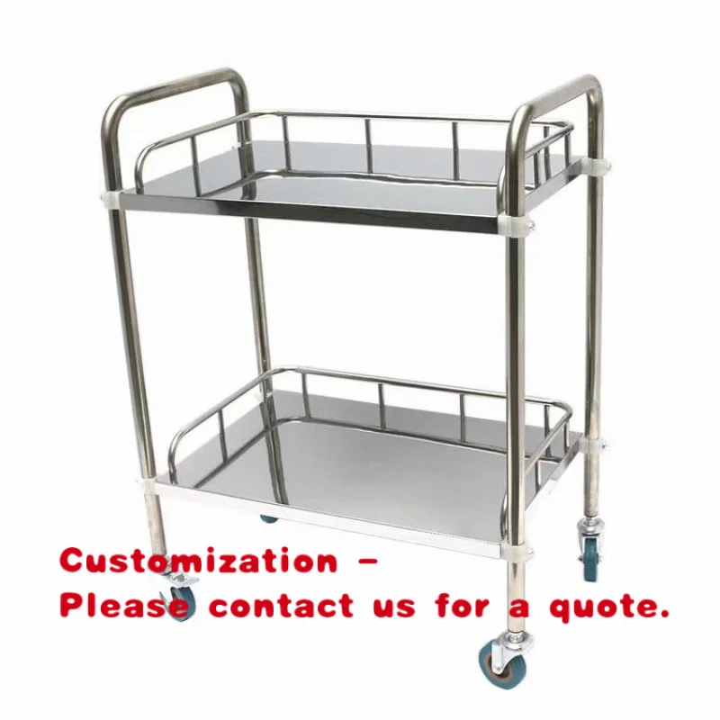 

Медицинская тележка из нержавеющей стали на колесах для больниц, стеллаж для хранения медикаментов и принадлежностей, медицинская мебель