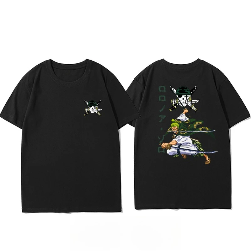 

ONE 25 Anniversary T-shirt Men's and Women's Pure Cotton Loose Animation Periphery Couple Short Sleeves Sports and Leisure PIECE