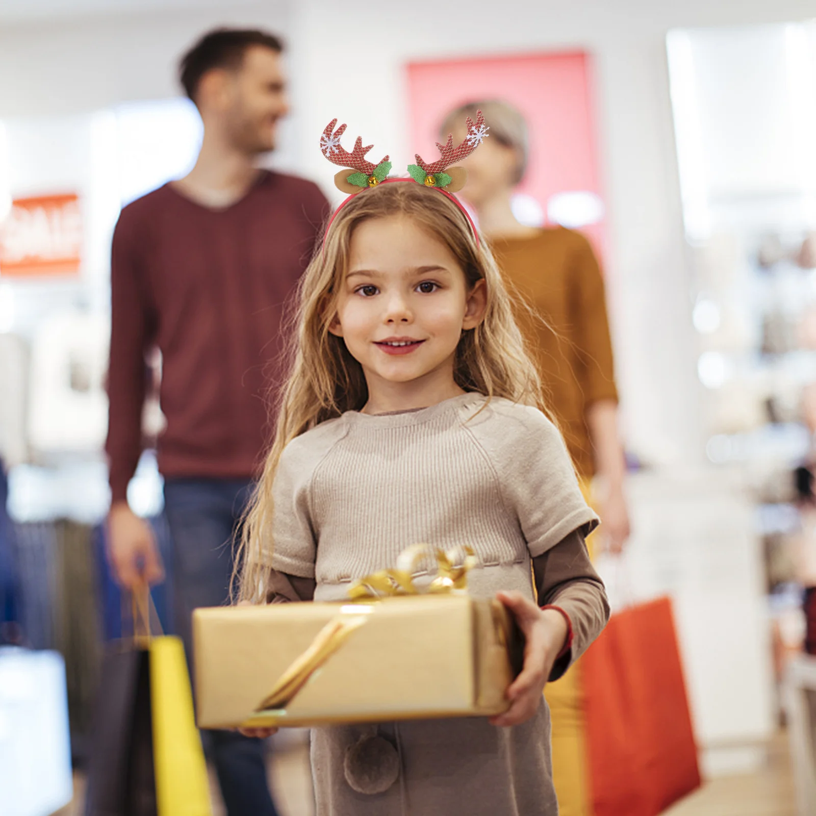 

2Pcs Elegant Antler Hair Hoops Sweet Pattern Comfortable Holiday Headband for Cosplay Fancy Ball Bachelorette Party Daily Wear