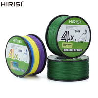 Hirisi 4 Strands 200M PE Braided Fishing Line Japan Durable Multifilament Fishing Line Super Smooth Carp Fishing Line