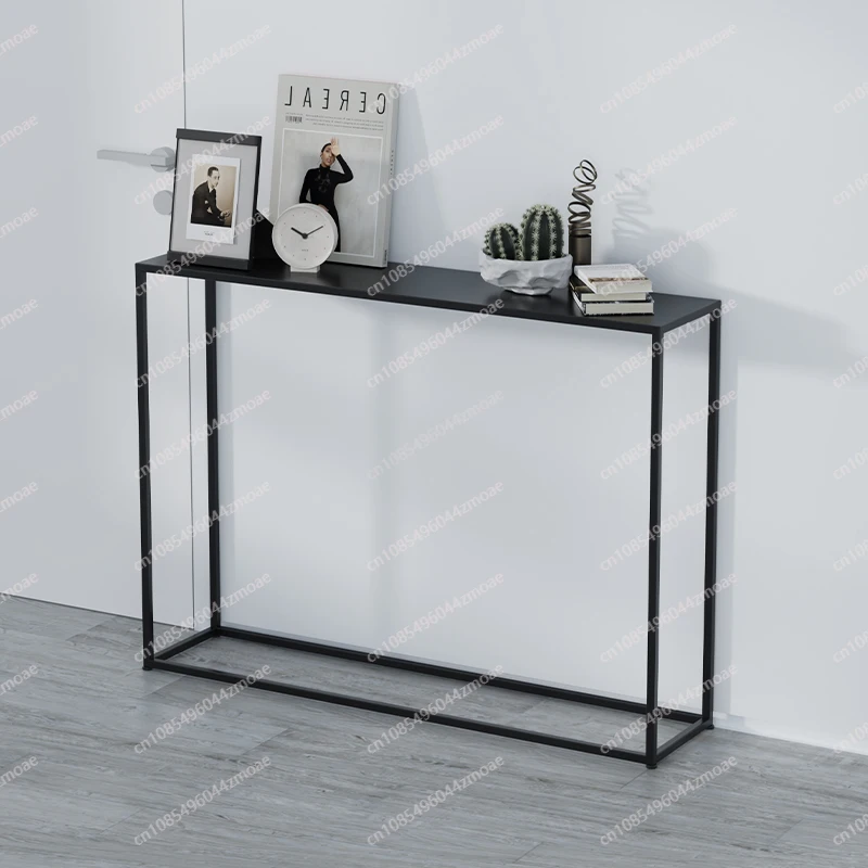 طاولة مدخل من الحديد المطاوع، علبة شريط حائط بسيطة وحديثة، كشك أرضي، طاولة مدخل، أريكة، رف خلفي، فجوة ضيقة