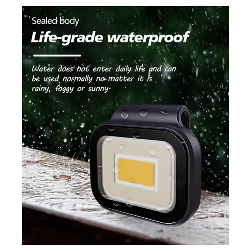 AT63-Running Lights For Runners Magnetic Camping Light Rechargeable 500 Lumen COB Light Hands Free Small Flashlights Powerful