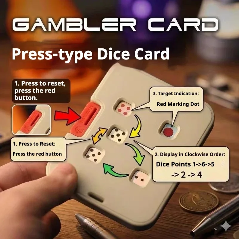 Kawaii Press Type Dice Card Game Funny Novelty Poker Dice Cards Halloween Party Favors Kids Birthday Party Favors Pinata Fillers
