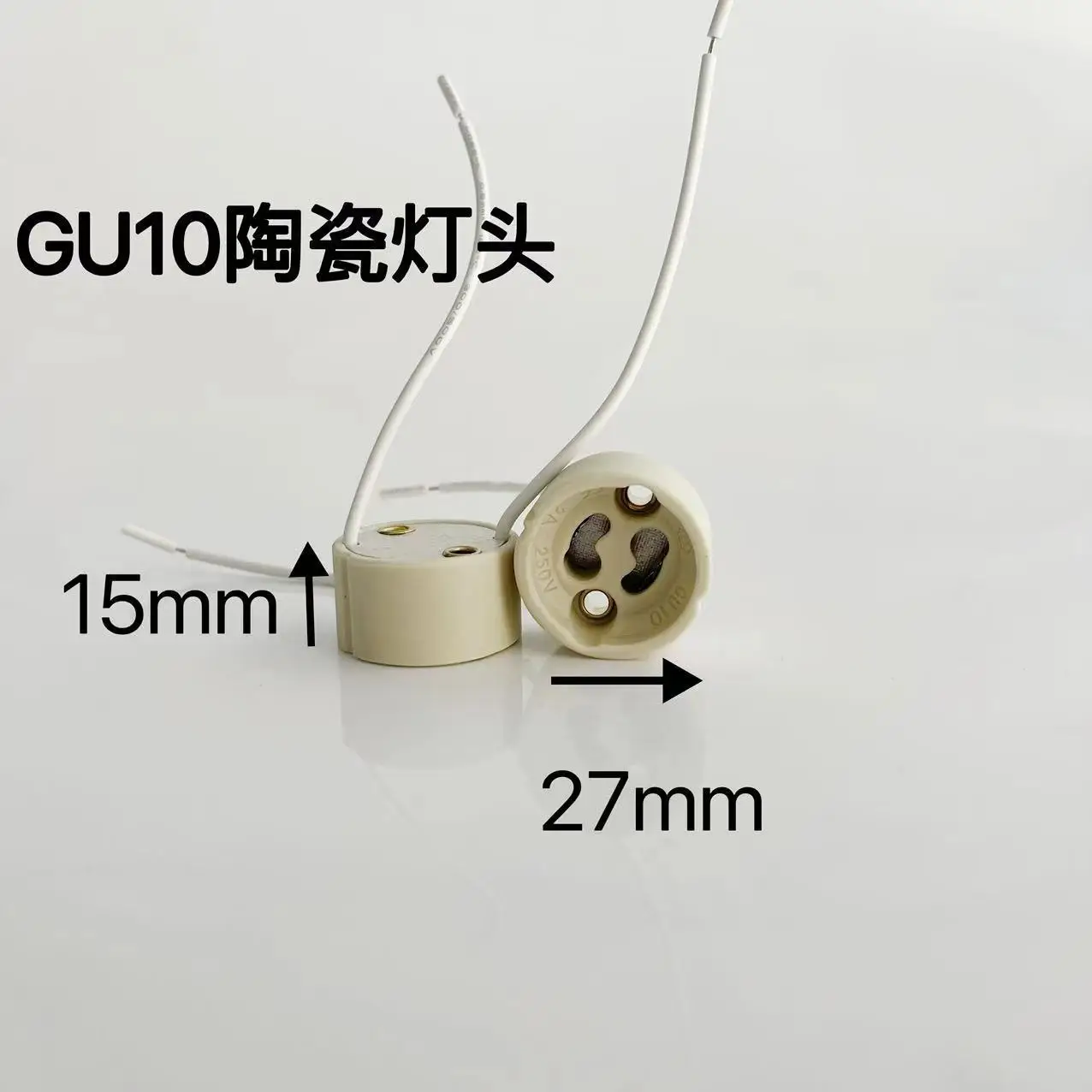 10-100PCS LED Strip Connector GU10 Socket For Halogen Ceramic Light Bulb Lamps Holder Base Wire Connector lamp holder
