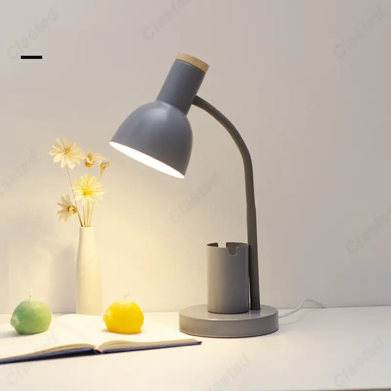 Creative Desk Lamp With Pen Holder Nordic Cute Light Neat Table Room Desks Computer Offices Baby Night Decoration Bedroom