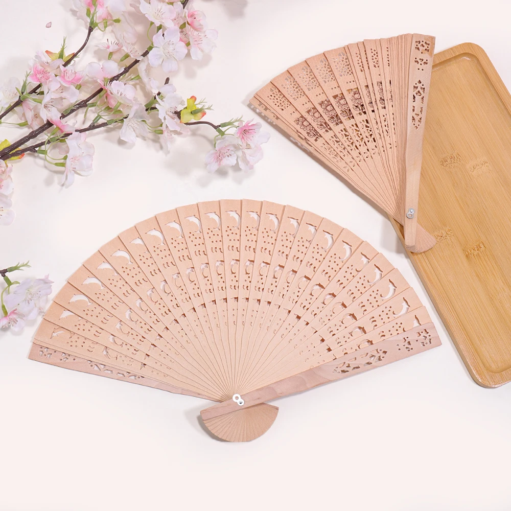 5Pcs Custom Text Wooden Fans Personalized Name Folding Hand Fan Wedding Gift Party Favors Souvenir Customized Text Wedding Fan view 6