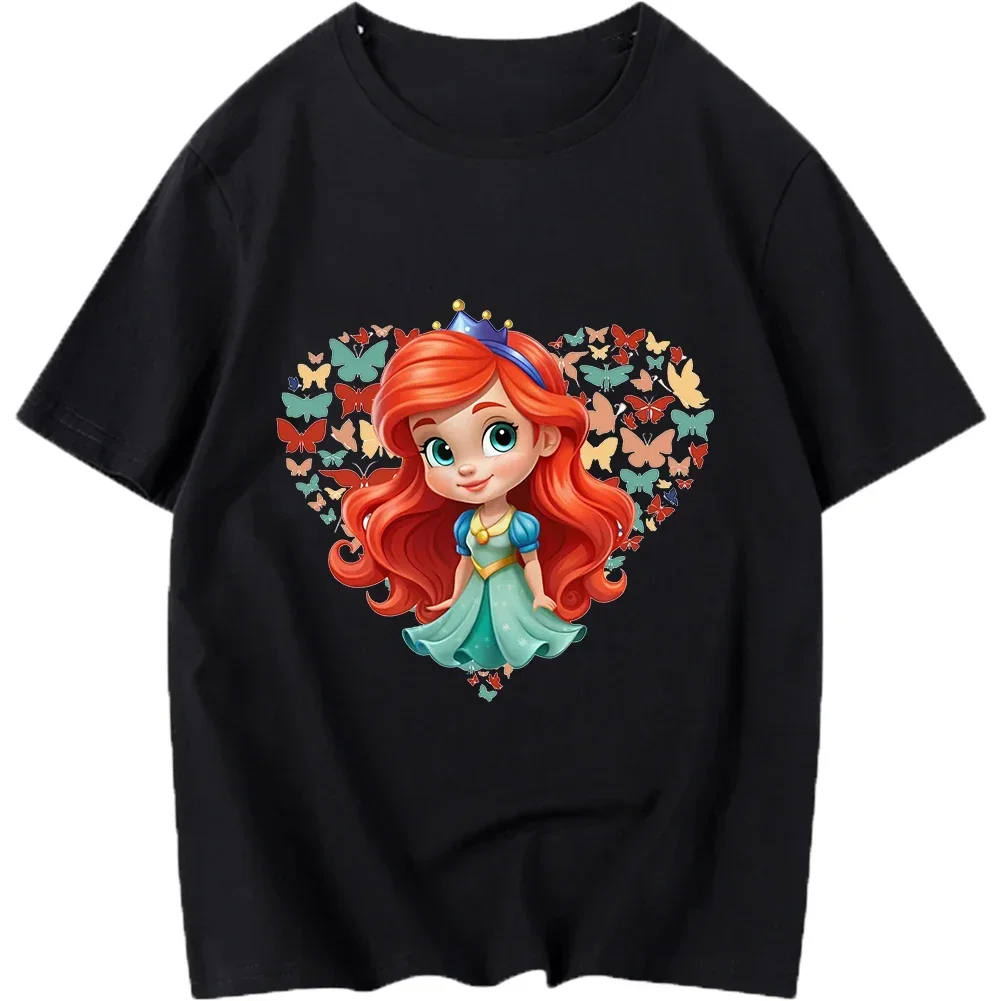 

Butterfly Disney princess Iron On Heat Transfer Stickers For Clothes DTF Pinted Vinyl Thermal Appliques Washable T-Shirt Decal