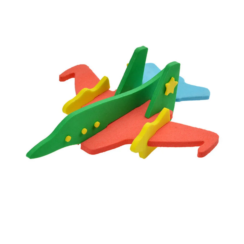 8 stücke Flugzeug 3D Kinder Eva Puzzle Montage Diy Spiel Für Kinder Umweltfreundliche Pädagogisches Flugzeug Puzzle