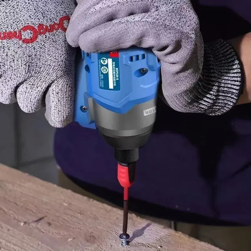 Dongcheng DCPL04 Cordless Impact Screwdriver Brushless 12v 140Nm 3300rpm 3 Work Modes Rechargeable Universal Battery Platform