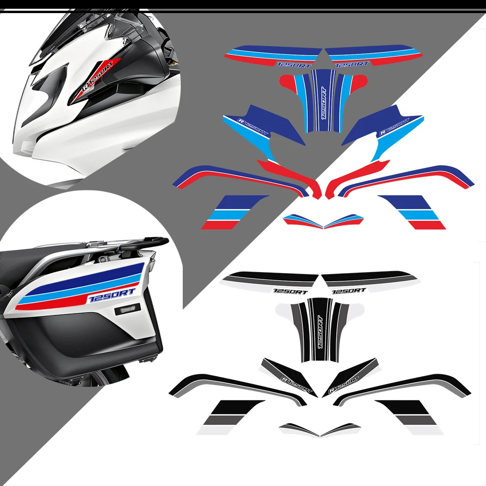 

For BMW R1250RT R 1250 R1250 RT Tank Pad Luggage Cases Trunk Fairing Fender Handshield Wind Deflector Stickers Decal Kit