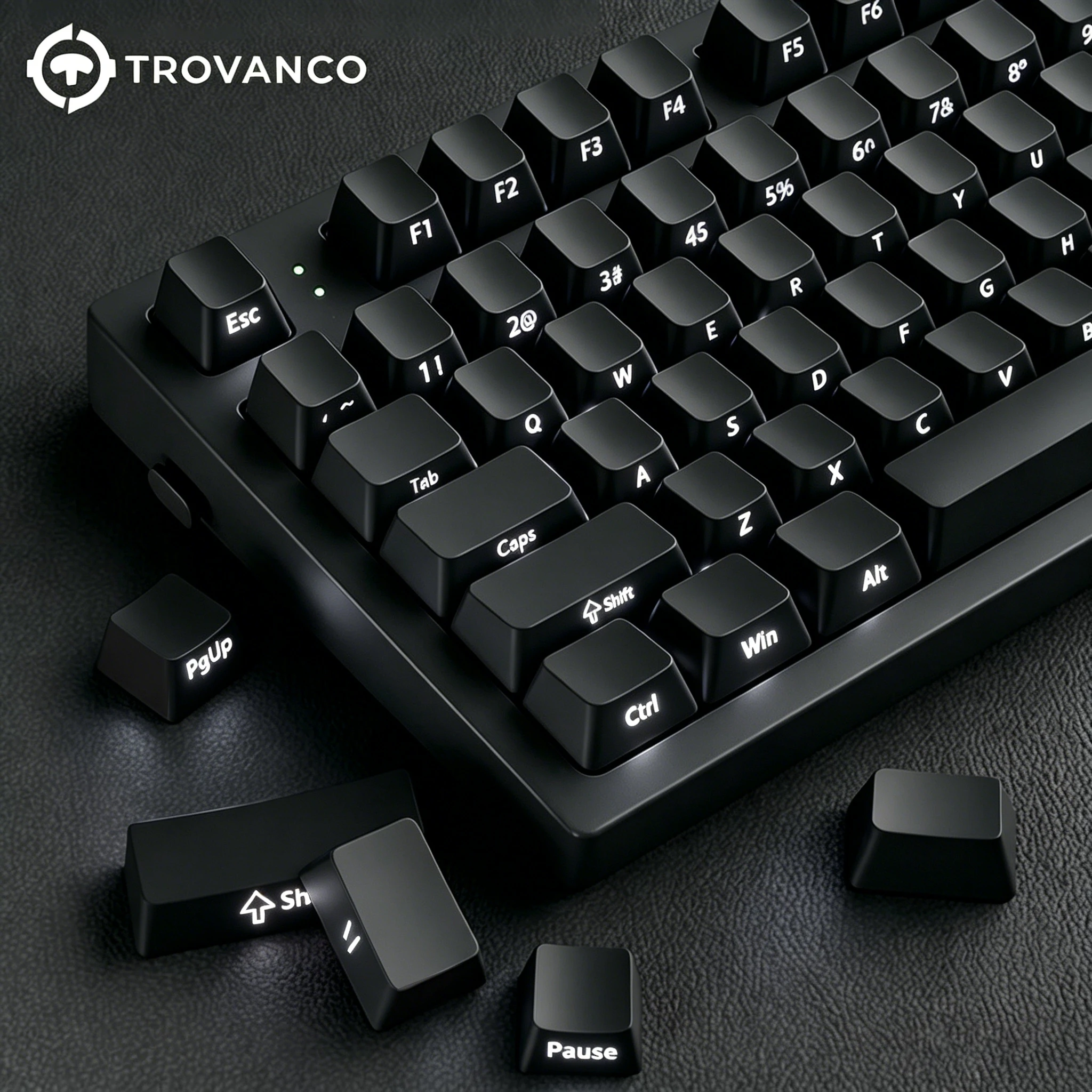 Gradient Keycaps Side Printed PBT Double Shot OEM Profile for MX Switches Gaming Keyboard 130 Key Caps