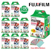 Fujifilm Instax Mini película blanca 10 20 40 60 80 100 hojas para cámara fotográfica instantánea FUJI Mini 12/11 Mini 9 8 7 70 90 cámara de película