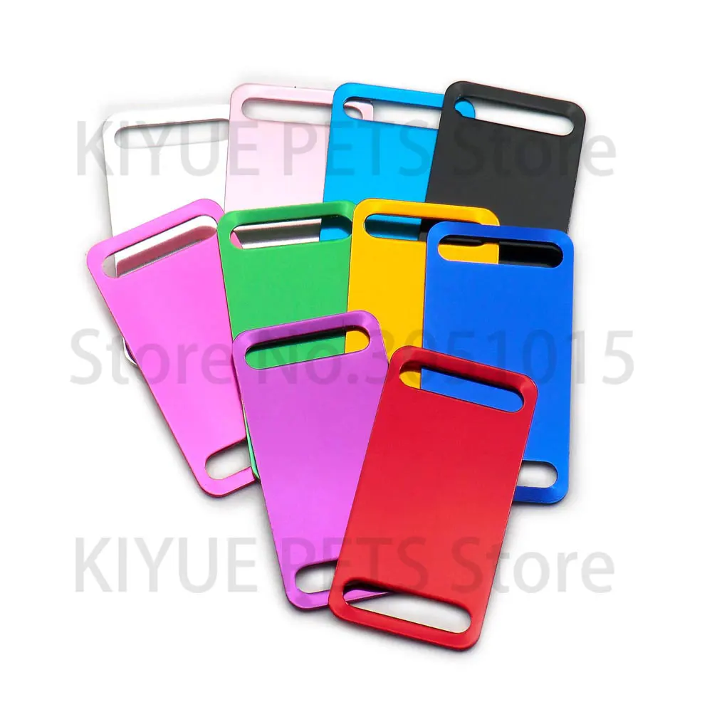 KIYUE 20Pc Pet Shop Aluminum Tags Dog Name Tag ID Plate Custom Laser Engraved For Cat Phone Number Lable Keyrings Accessories