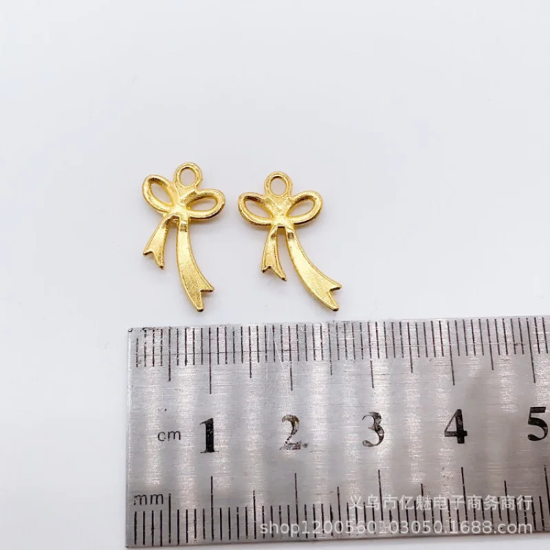 Factory Direct Sales 100Pieces DIY Bow Pendant Necklace Earrings Pendant and Other Spring and Autumn Easy to Match Ornament