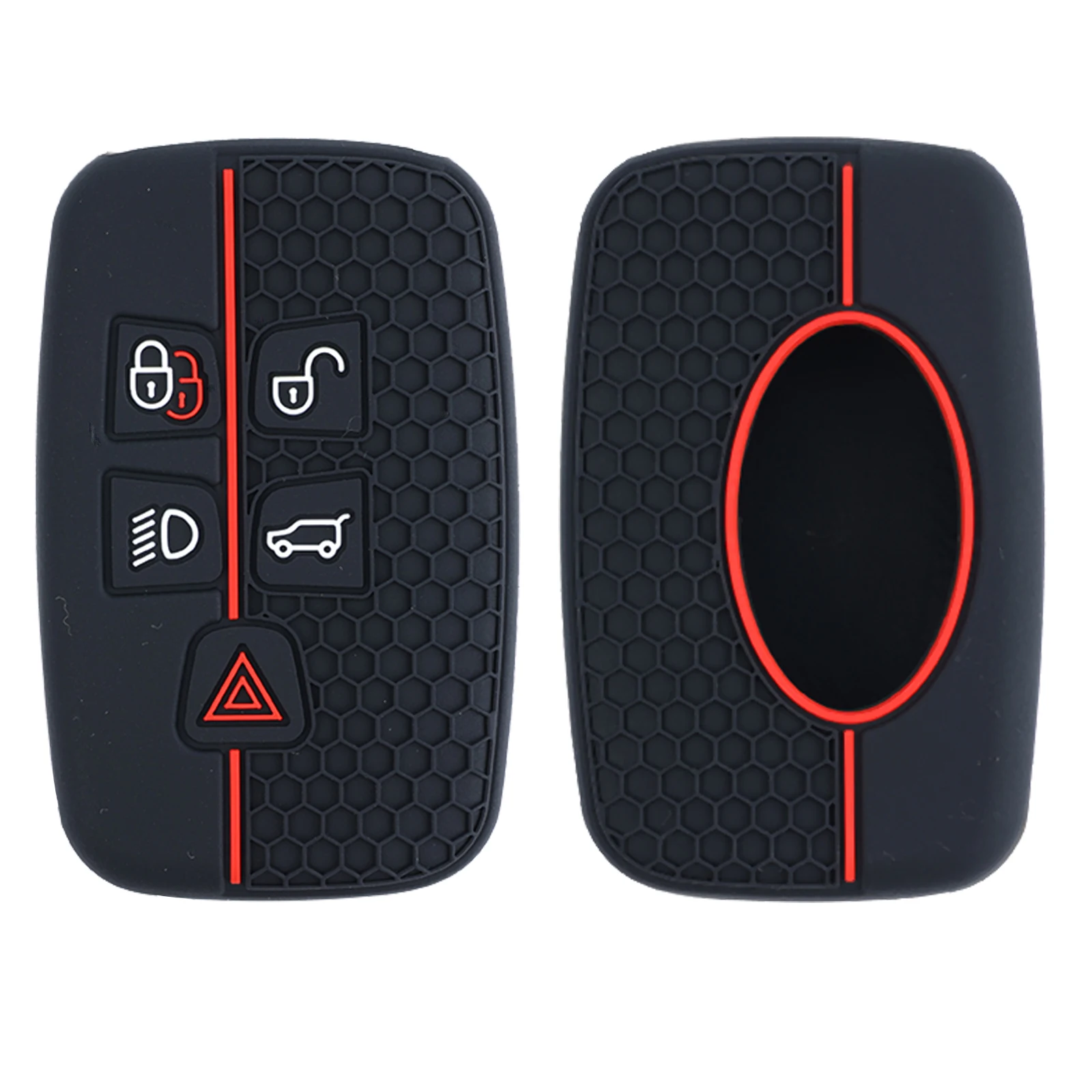 Remote Key Ring Chain Holder Case Cover Shell 5 Button Silicone For Range Rover Sport Evoque Jaguar Land Rover Freelander 2014