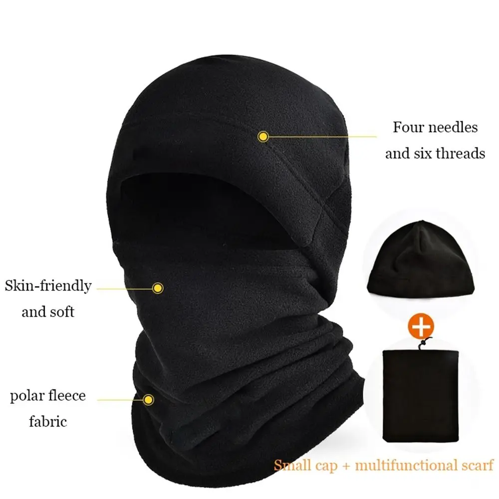 Ski Warm Fleece Scarf Balaclava Bonnet Hat Ski Mask Neck Warmer Winter Face Mask Beanies Hat Pullover Cap Men Winter Cap