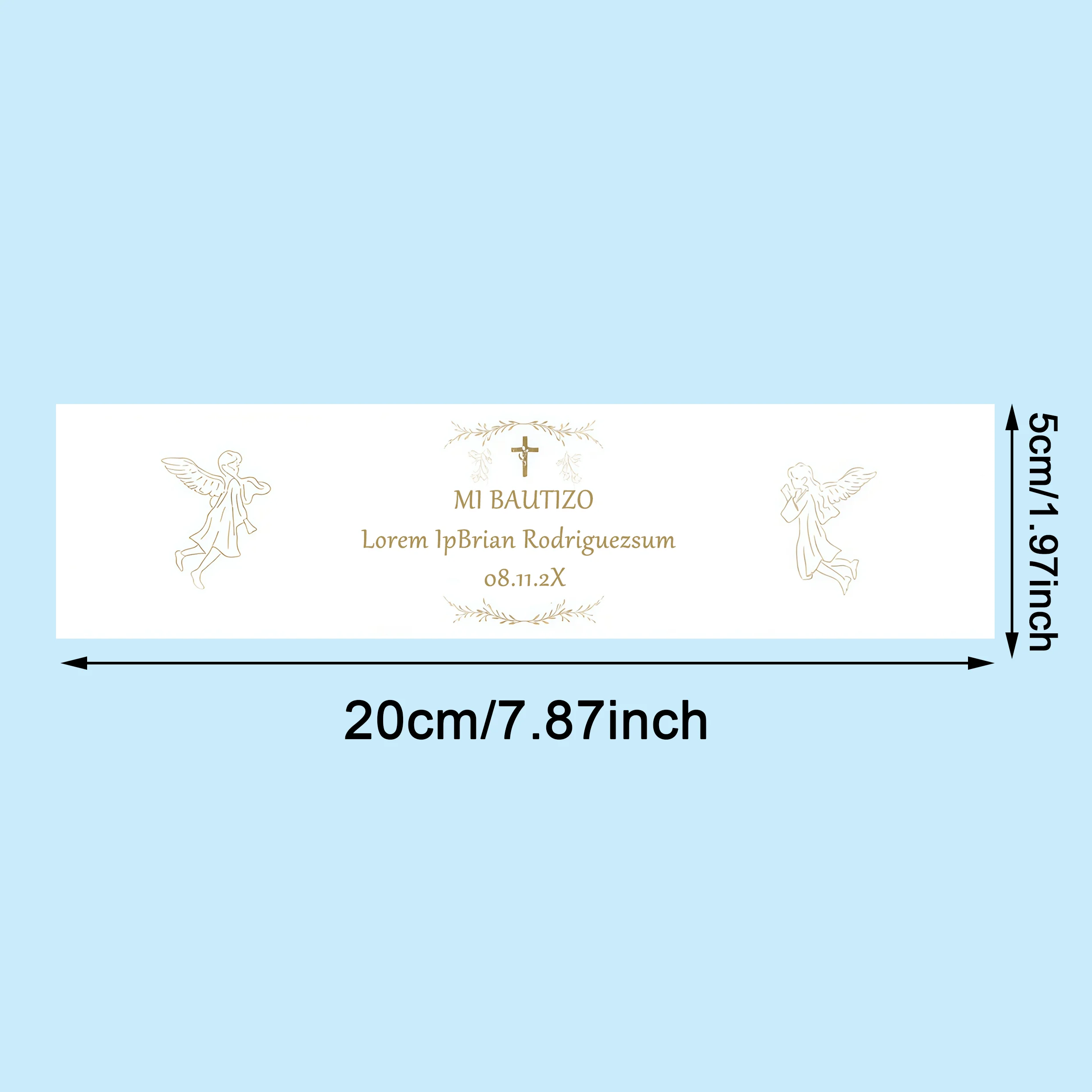 Custom First Communion Water Bottle Stickers, Simple Floral Design, Custom Name and Date, Baptism Stickers, Holiday Gift Stickers, Birthday Stickers/Wedding Stickers, Custom Sweet and Happy Birthday Stickers, Suitable for Birthdays, Baptism Parties, Weddings, Name Party Decorations, Gift Packaging, Gifts for Daughters and Sons