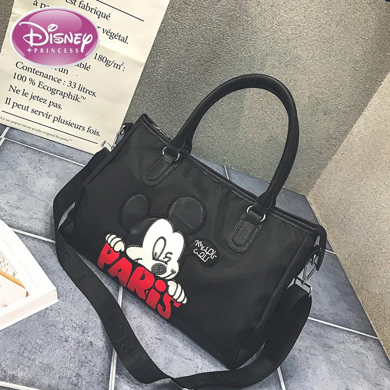 Disney 2024 New Fitness Travel Bag for Women, Fashionable Cartoon Mickey Business Trip Luggage Bag, Lightweight Handbag