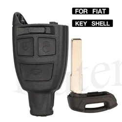 jingyuqin 3 Buttons Smart Card Remote Car Key Shell For Fiat Croma Punto Key Case Replacement With SIP22 Emergency Key