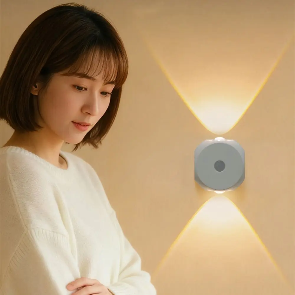 Adjustable Brightness LED Wall Lamp Wireless 3 Color Changing Motion Sensor Light Up Down Light Waterproof