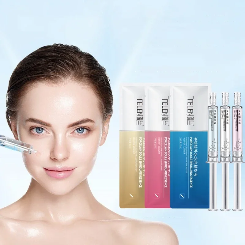 

Water Light Essence Hyaluronic Acid Liquid Smear Type Hydrating Moisturizing Brightening Delicate Skin Facial Essence 5 Pieces