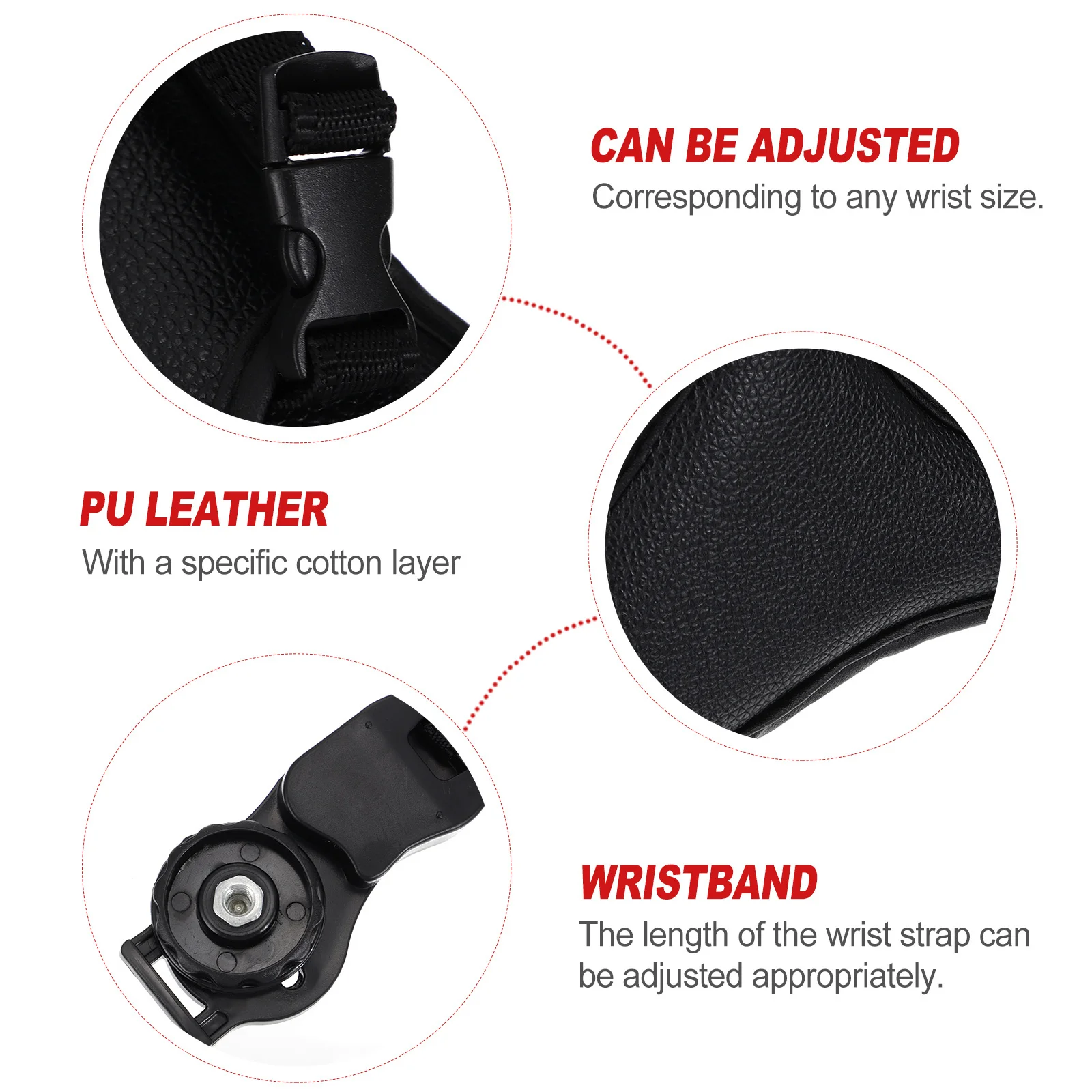 

2pcs Wrist Straps Adjustable Hand Grip For Digital Tripod Mount Compatible Pu Camera Holders Camera Supplies