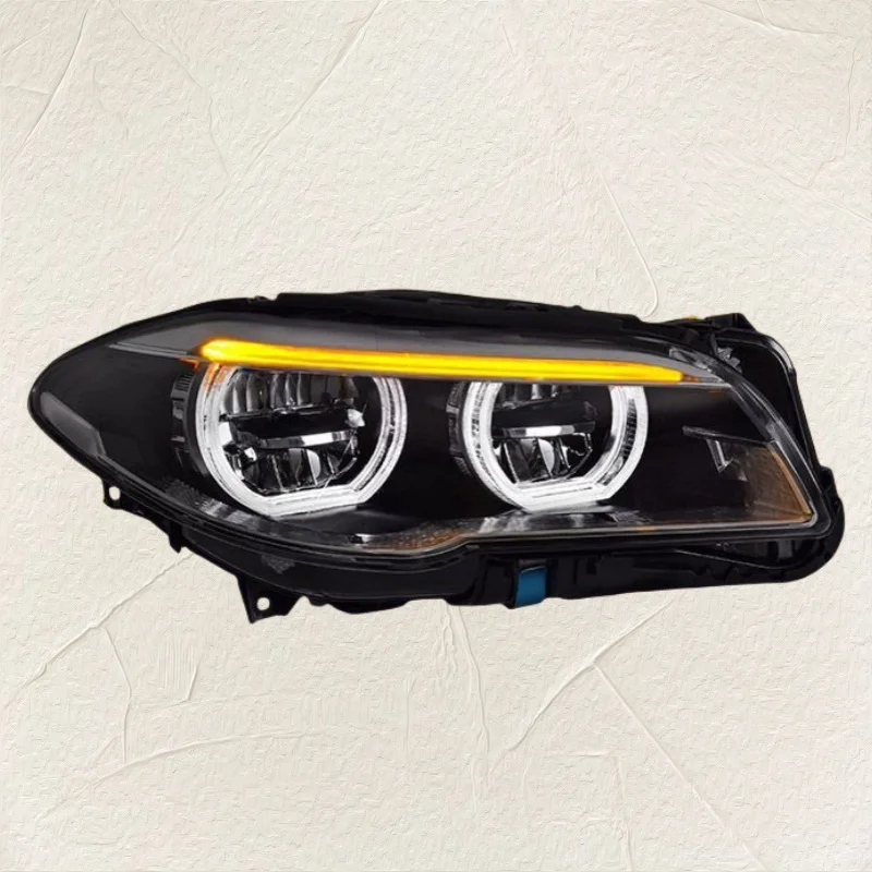 أضواء LED لسيارات BMW 5 Series F10 F18 11-17 مجموعة المصابيح الأمامية تعديل عيون الملاك LED أضواء النهار الجري بدوره إشارة قطع غيار السيارات