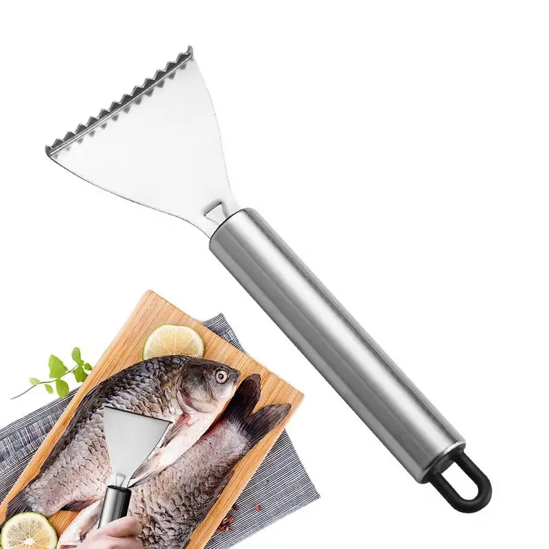 Fish Scale Remover Stainless Steel Kitchen Fish Descaler Tool Sharp Fish Skin Scale Scraper Peeler Kitchen Utensil Gadget