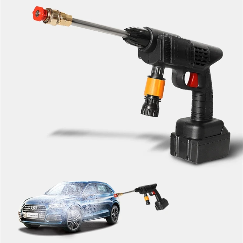 

SXLL 300 watt spray 10000 mAh wireless automatic high pressure water gun car washing machine tool kit high pressure car washing