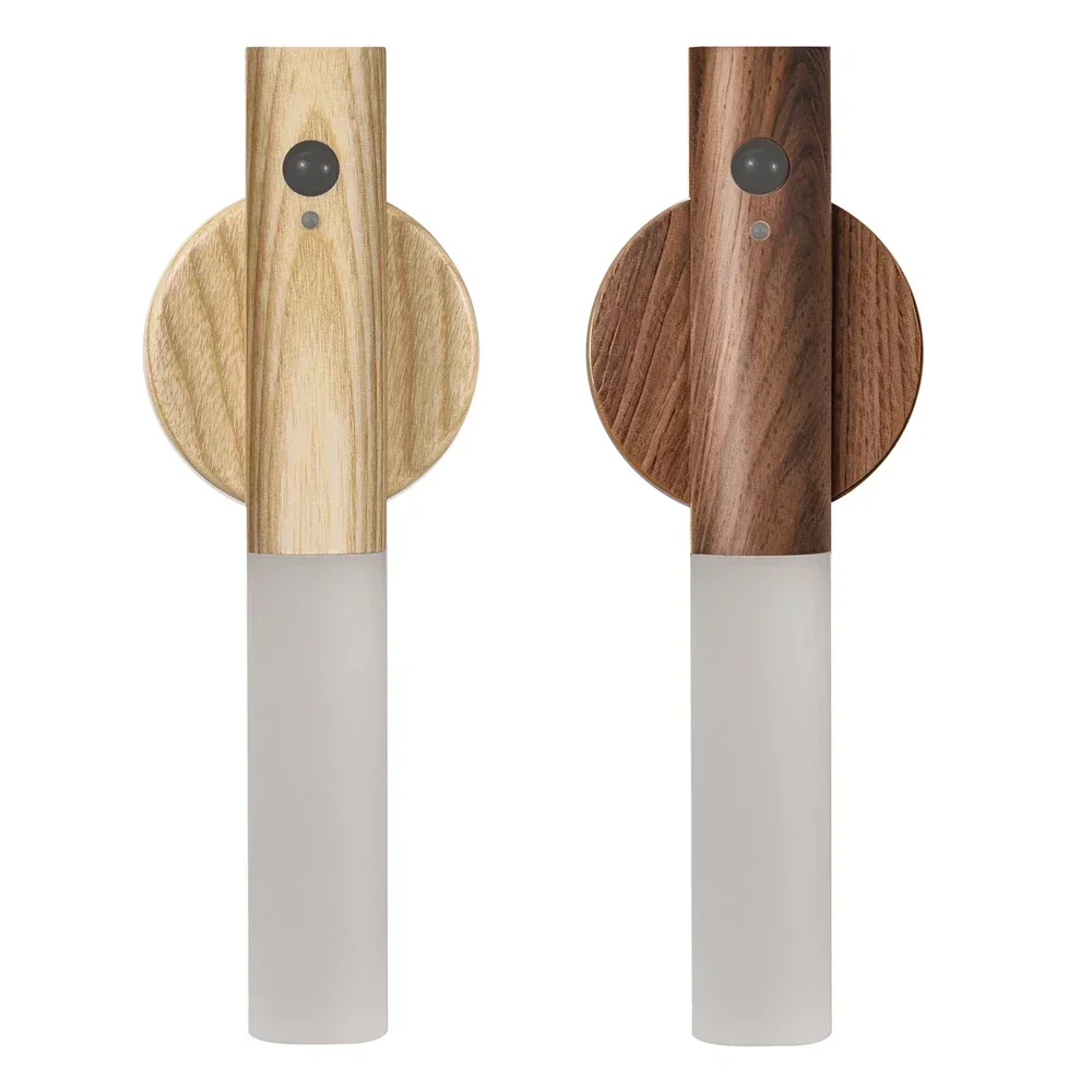 Wireless Wood Stick LED Warm Motion intelligent Sensor Wall Lamp Night Light Corridor Cabinet Wardrobe  Decor Home