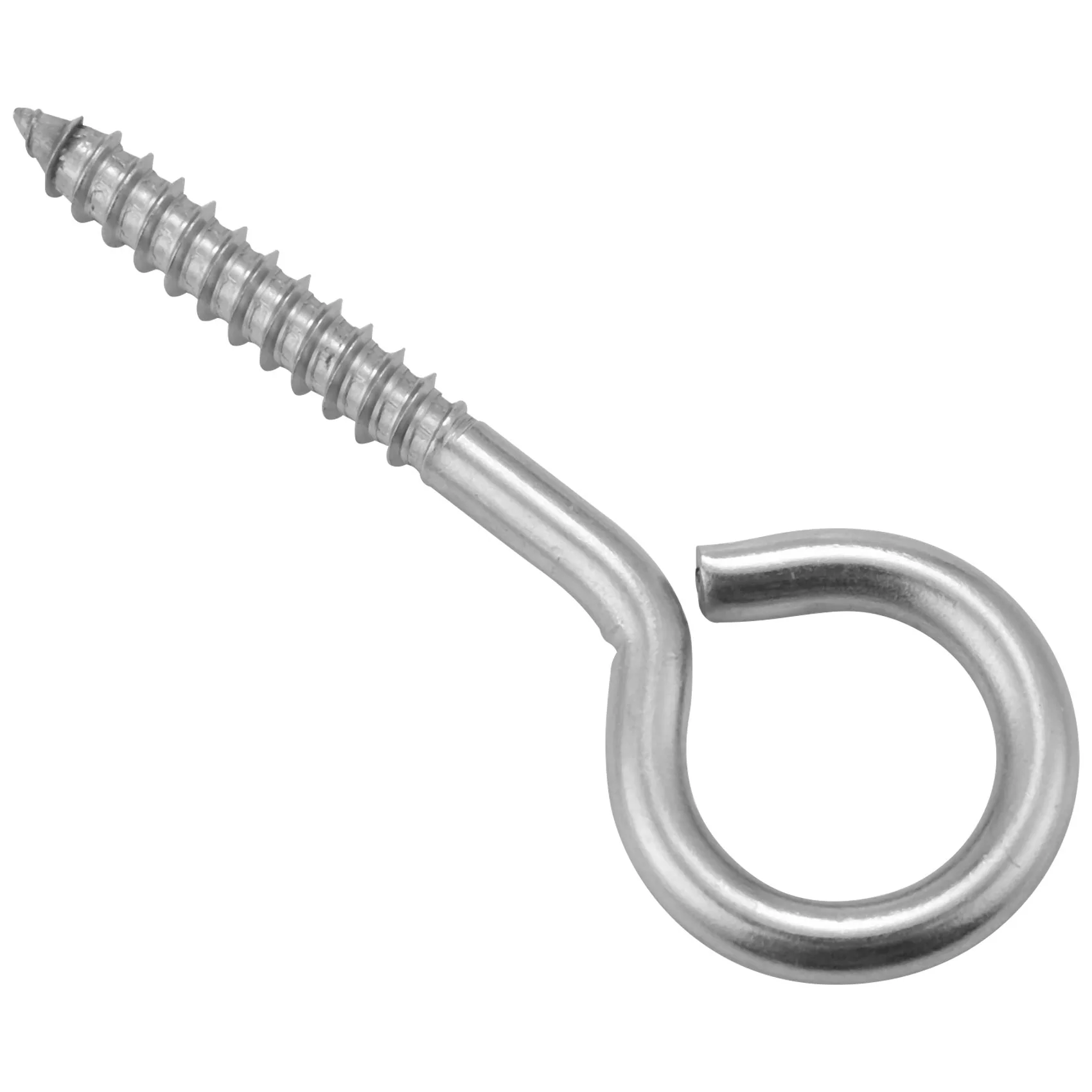 Stock Quantity 10 Pack Stainless Steel Eye Shape Screws Metal Hook Wood Terminal Ring Eyelet Hooks Self Tapping Screws M6
