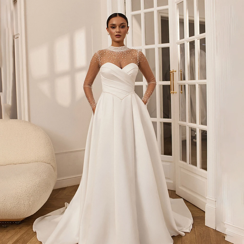 

Сексуальные белые свадебные платья 2025 года, свадебные платья трапециевидной формы для свадьбы, свадебное платье на заказ, официальное свадебное платье amanda's novias