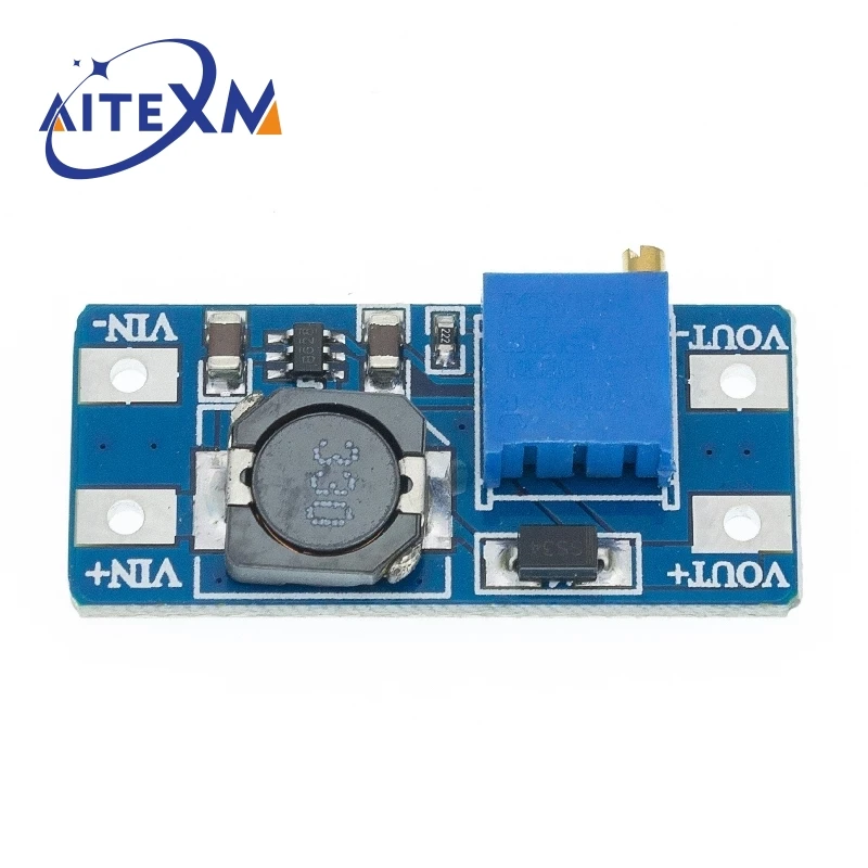 MT3608 DC-DC Adjustable Boost Module 2A Boost Plate Step Up Module with MICRO USB 2V-24V to 5V 9V 12V 28V