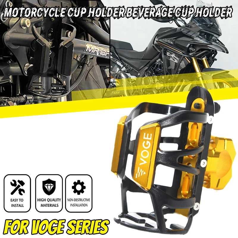 

For VOGE DS900X DS800X DS625X DS525X DSX 500RR 500R 300RR DS500 300 Motorcycle Beverage Water Bottle Cage Drink Cup Holder Mount