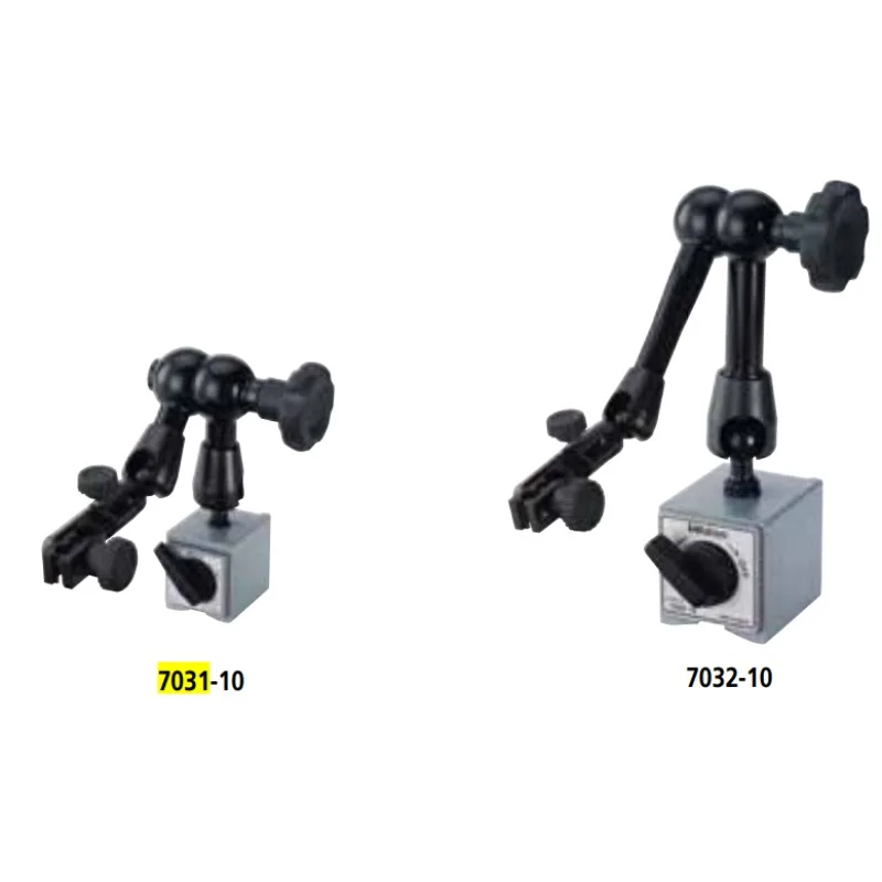 Miernik zegarowy Mitutoyo Japan Lever Magnetic Table 7031-10 z hydrauliczną podstawą magnetyczną, wysokiej jakości i precyzyjny przyrząd pomiarowy.