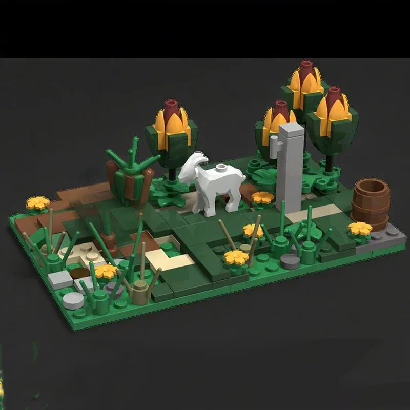 169pcs MOC Big Diorama: Part 17 The Goatherder Building Blocks Festival Gift Innovative STEM Assembly Project Kit