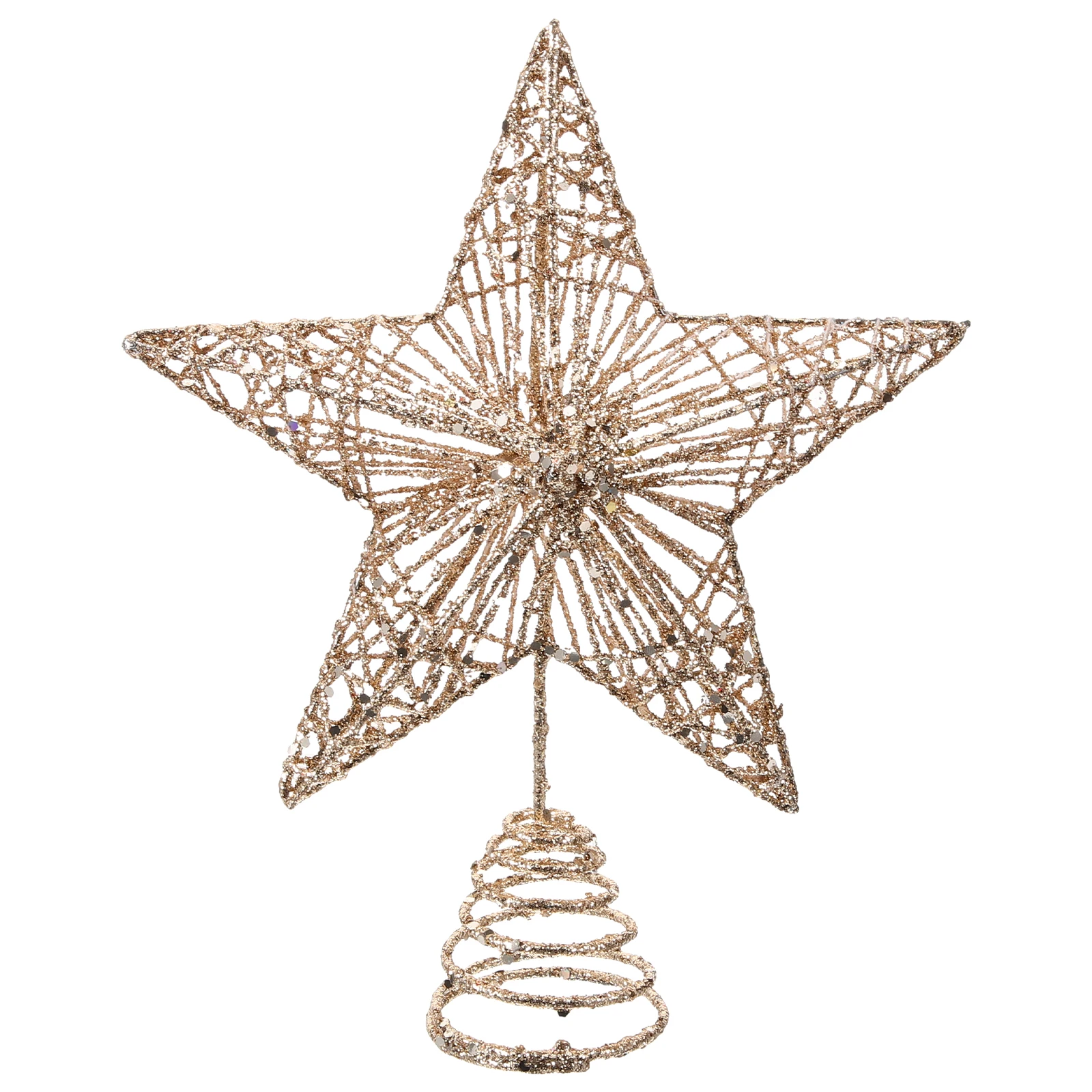 

Tree Top Star Decoration naments Christmas Tree Adornment Shiny Holiday Pentagram Pendant Home Garden Party