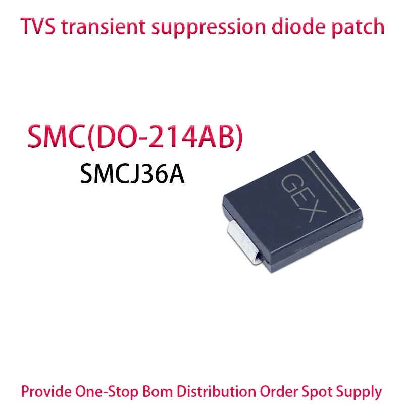 

SMCJ36A SMC(DO-214AB) TVS transient suppression diode patch Static and surge protection 100PCS