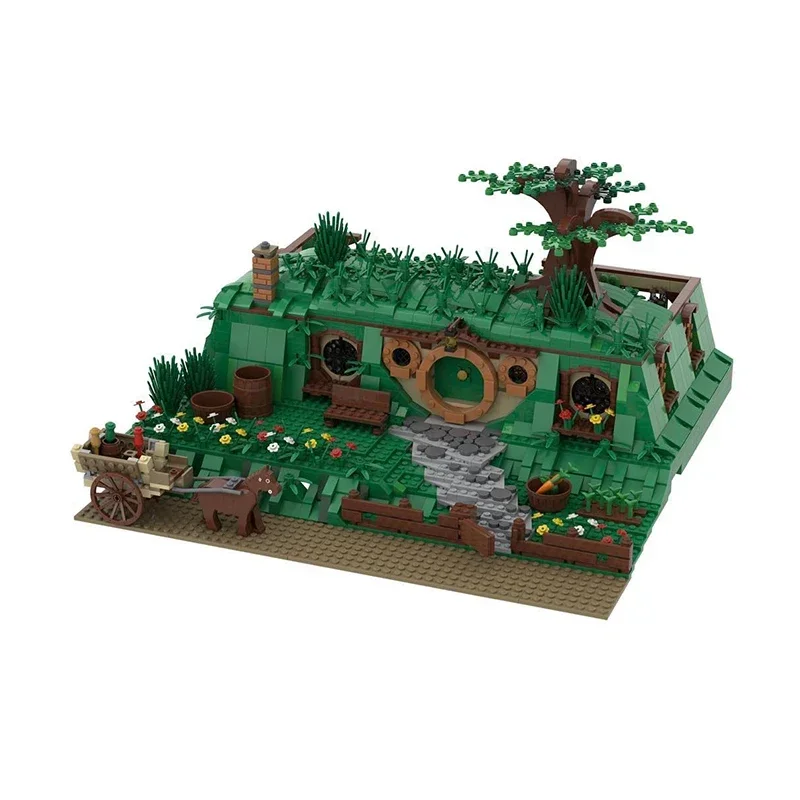 Magical Rings Movie Scene Moc Building Blocks Bag End House Model Technology Bricks DIY Assembly Street View Toys Children Gifts