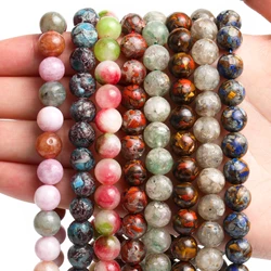 6/8/10mm AA Natural Stone Tourmaline Pietersite Beads Smooth Round Loose Beads for Jewelry DIY Earring Bracelet Making Accessory