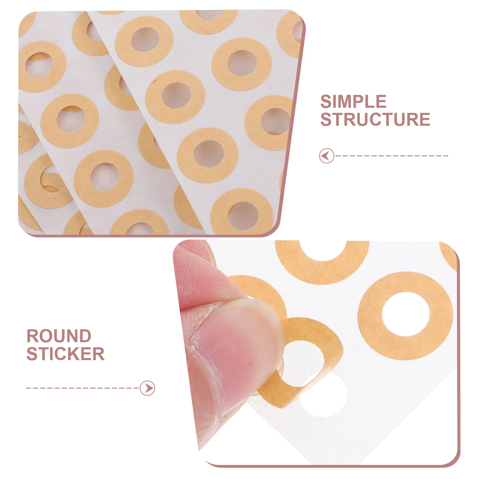 100Sheet Loose Leaf Round Paper Hole Reinforcement Dots Self Adhesive Binder Hole Protector Stickers Office School Use