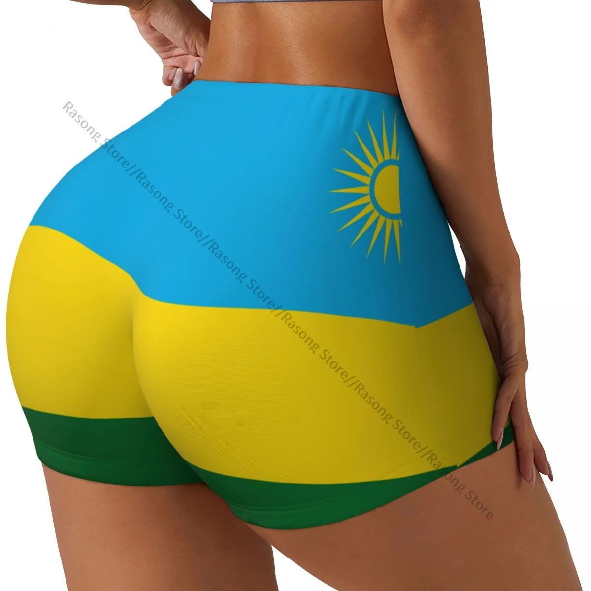 

Сексуальные узкие спортивные шорты с флагом Руанды, женские удобные шорты для фитнеса и йоги