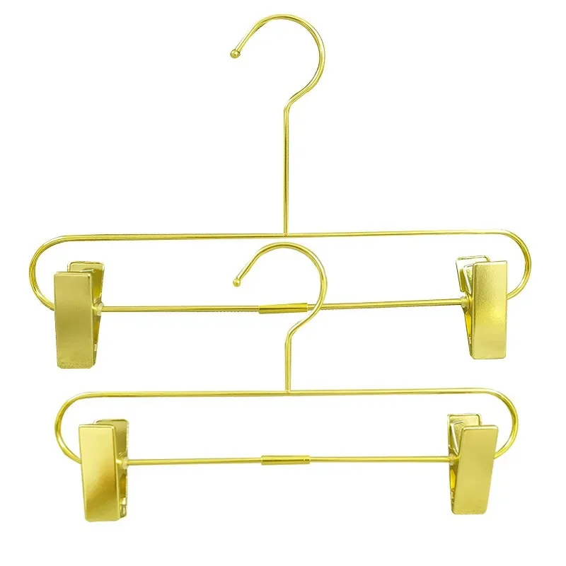 

Adult Metal Trousers Rack with Adjustable Clips Wardrobe Clip Anti-slip Clothespin Pants Clamp Clothes Hanger for Skirts Closets