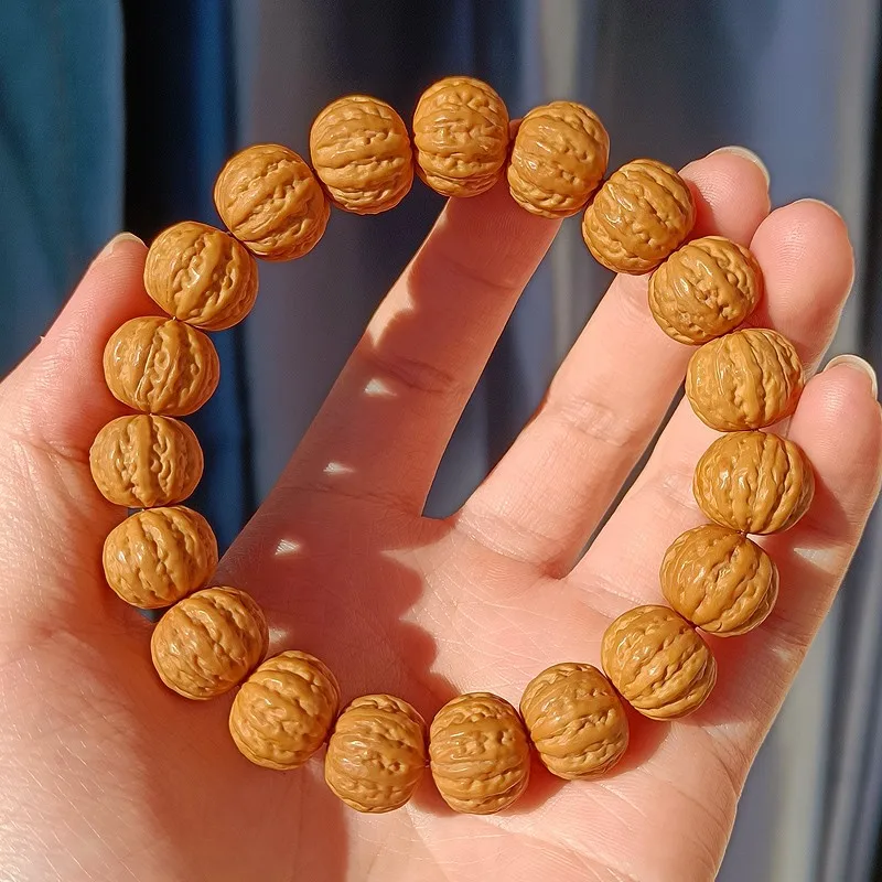 Monkey Head Bracelet Jingbaleng Small Walnut Bracelet Boutique Single Circle Men and Women Cultural Artifact Prayer Beads Bracel